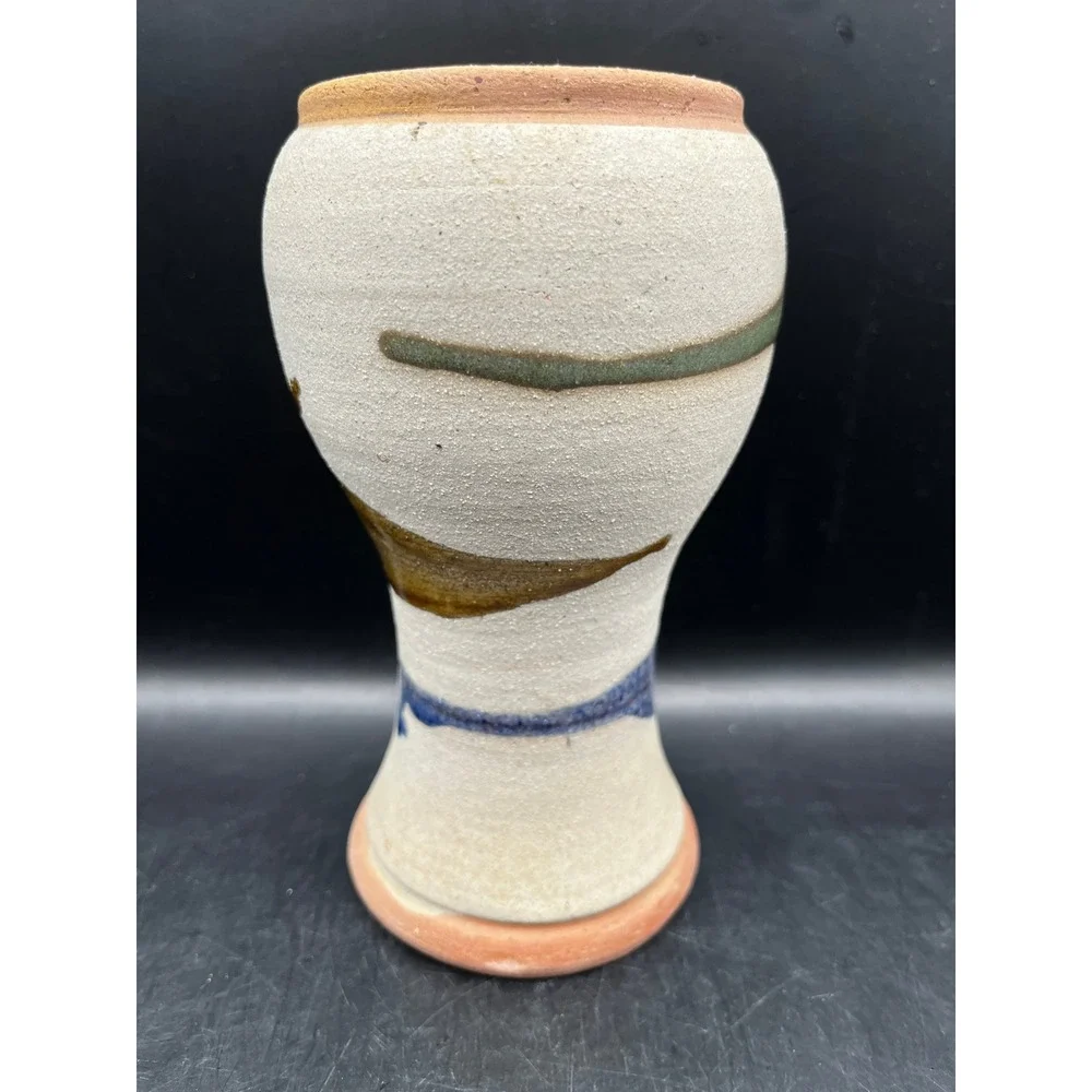 Handmade Art Pottery Tonala Vase Puerto Plata Dominican Republic Decorative 6.5